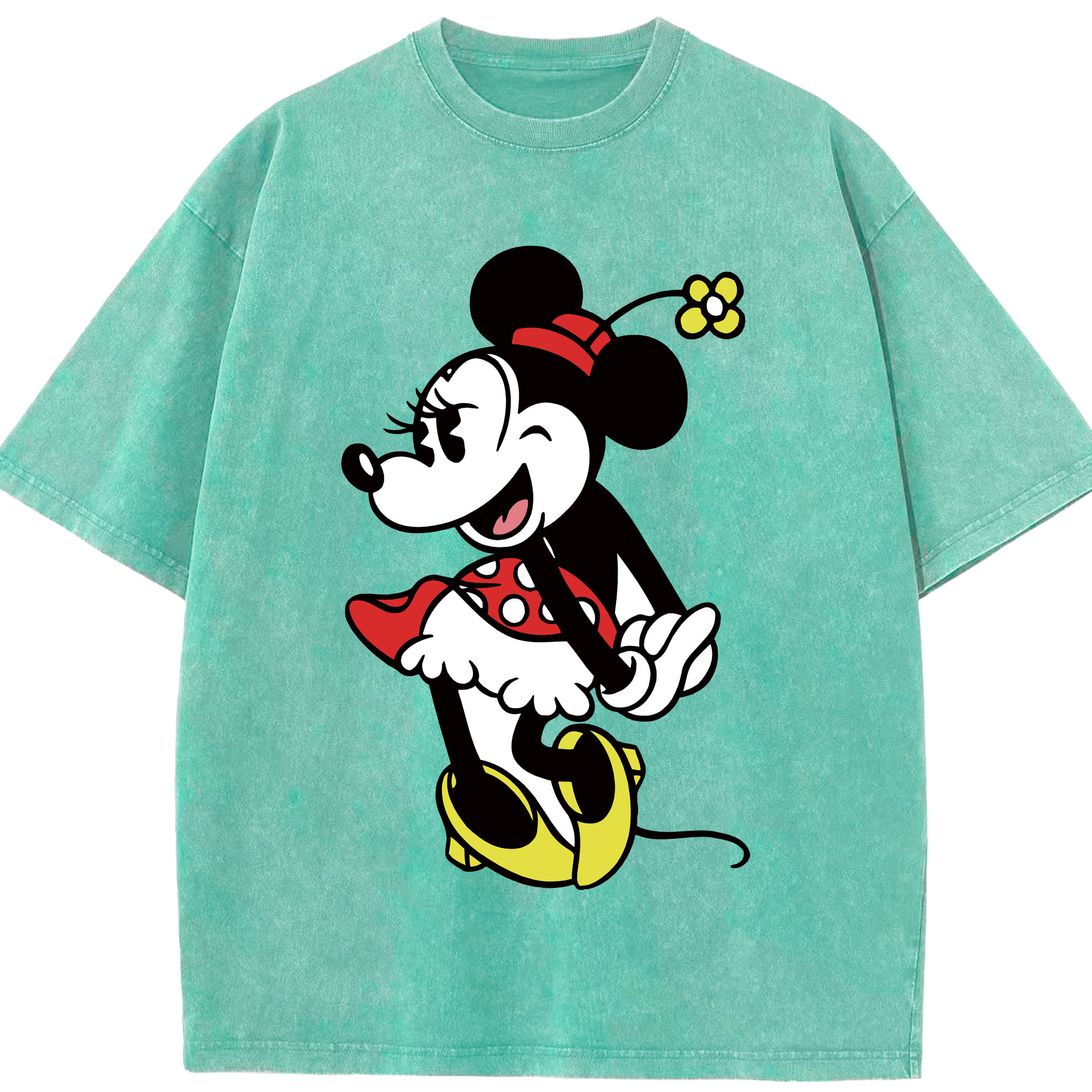 （画像用） ミッキーマウス Mickey Mouse 綿100% ヴィンテージ風 半袖Tシャツ（フロントプリント）